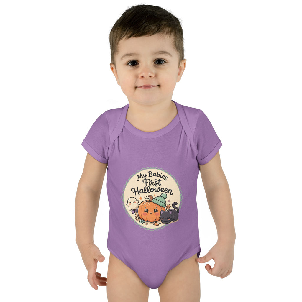 Infant Halloween Bodysuit — “My Baby's First Halloween” Cute Pumpkin & Ghosts