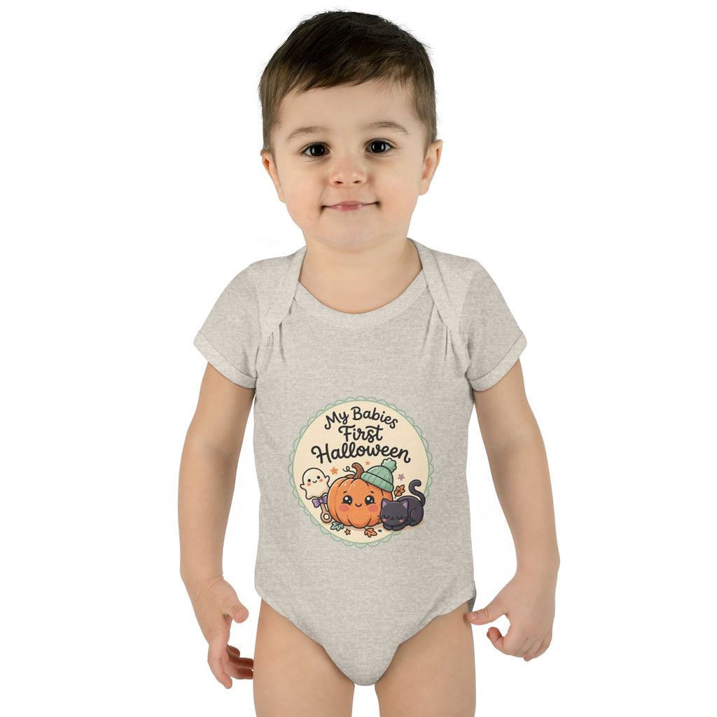 Infant Halloween Bodysuit — “My Baby's First Halloween” Cute Pumpkin & Ghosts