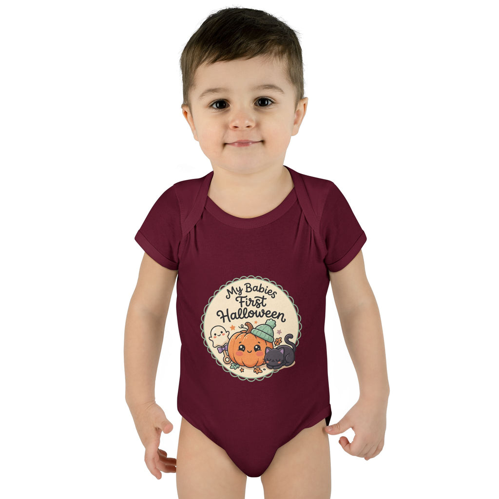 Infant Halloween Bodysuit — “My Baby's First Halloween” Cute Pumpkin & Ghosts