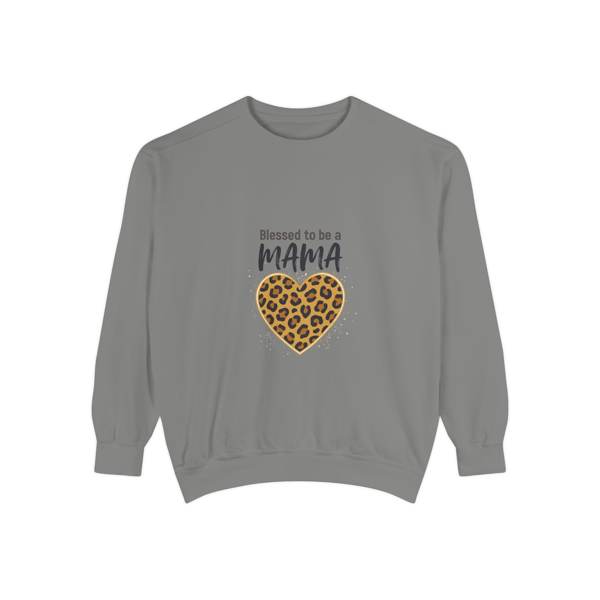 Blessed to Be a Mama Leopard Heart Sweatshirt