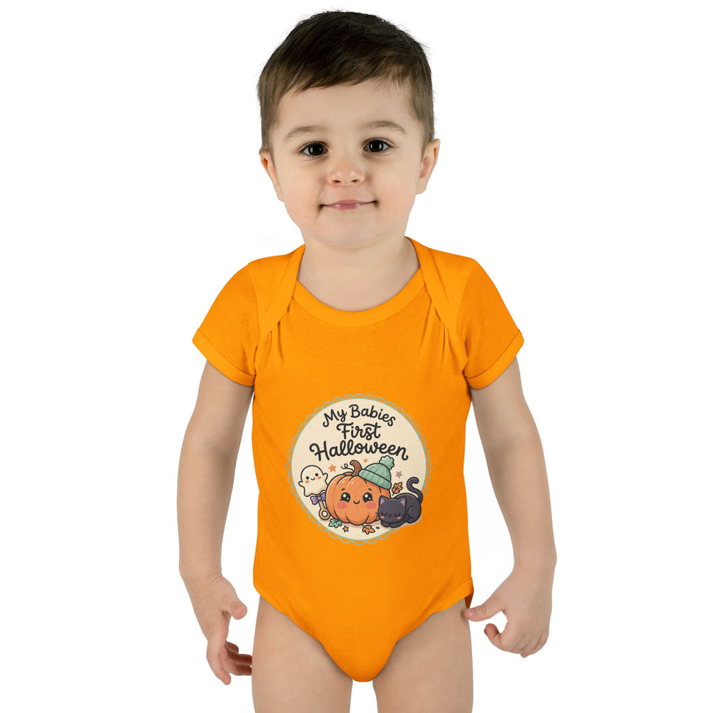 Infant Halloween Bodysuit — “My Baby's First Halloween” Cute Pumpkin & Ghosts