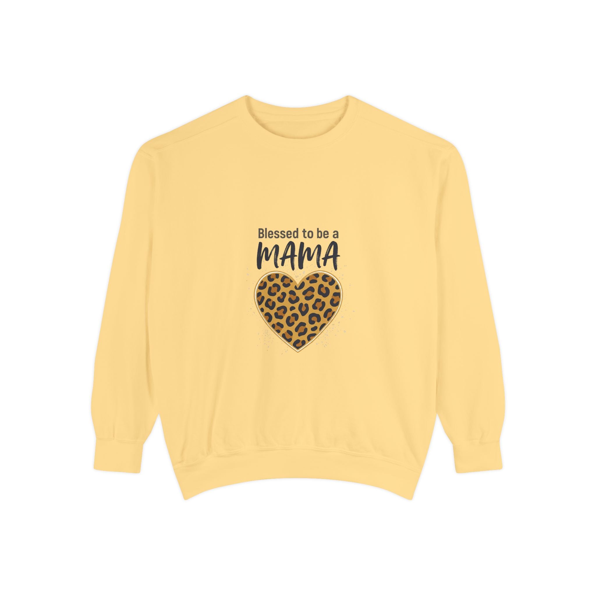 Blessed to Be a Mama Leopard Heart Sweatshirt