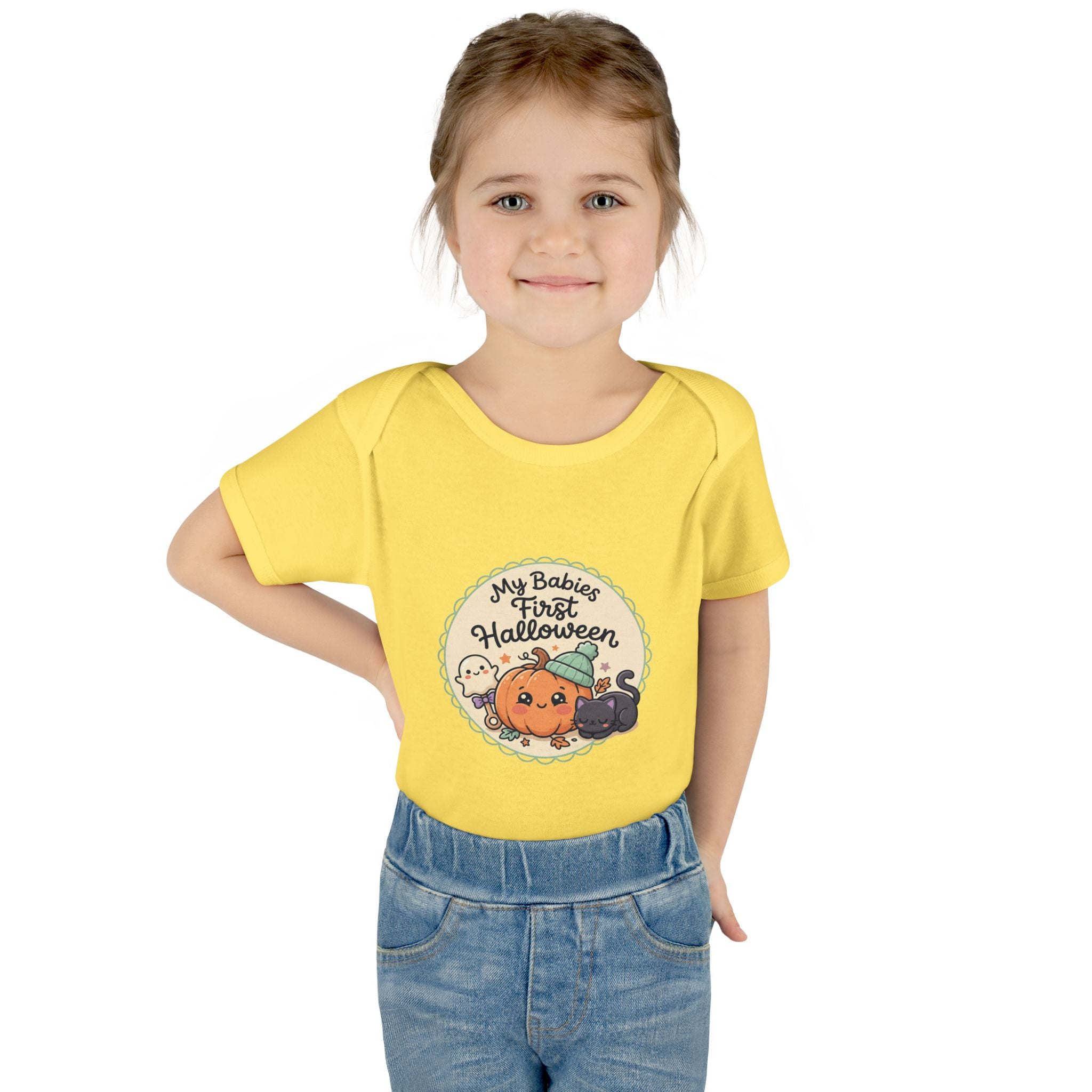Infant Halloween Bodysuit — “My Baby's First Halloween” Cute Pumpkin & Ghosts
