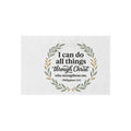 Philippians 4:13 Outdoor Rug — 'I Can Do All Things Through Christ' Wreath Doormat