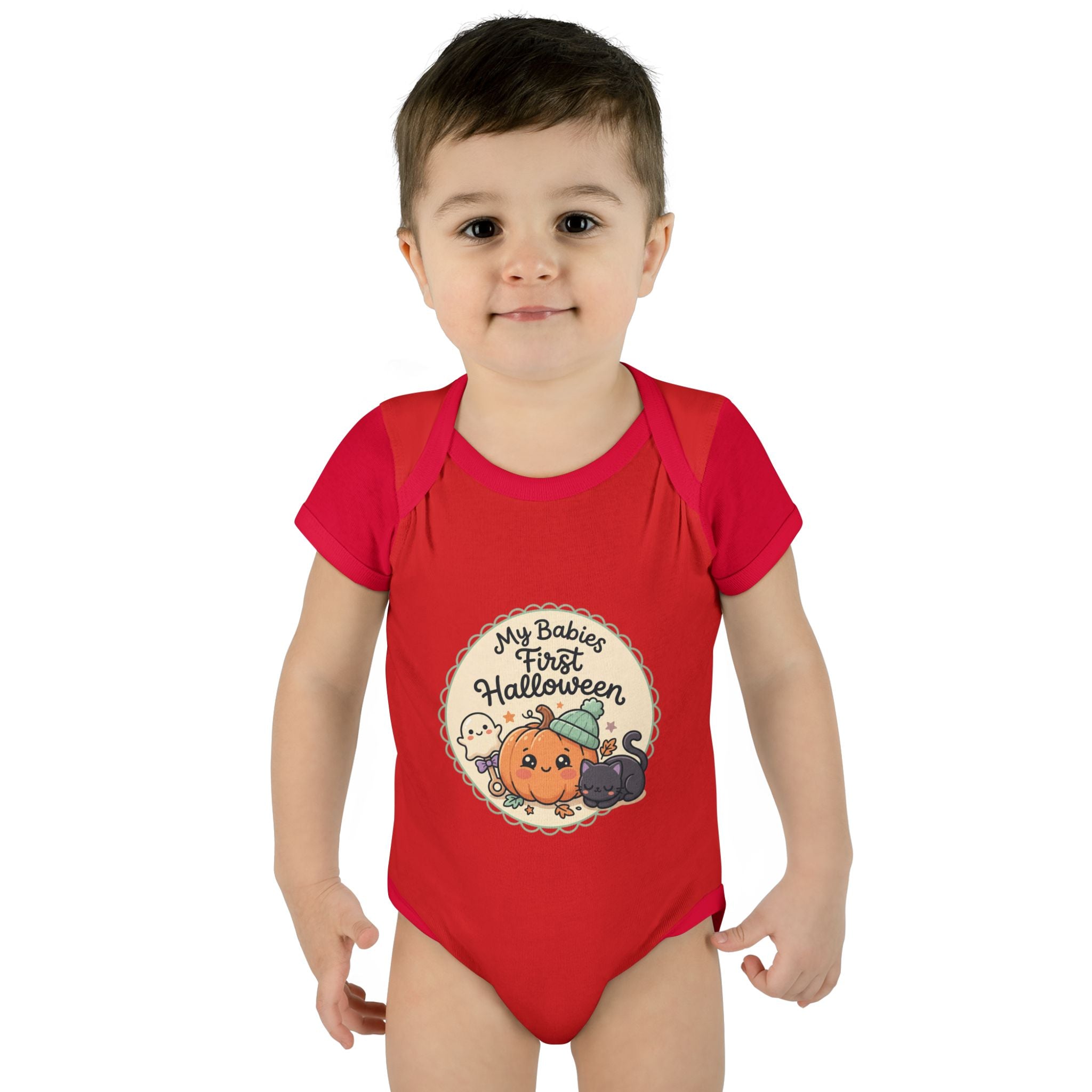 Infant Halloween Bodysuit — “My Baby's First Halloween” Cute Pumpkin & Ghosts