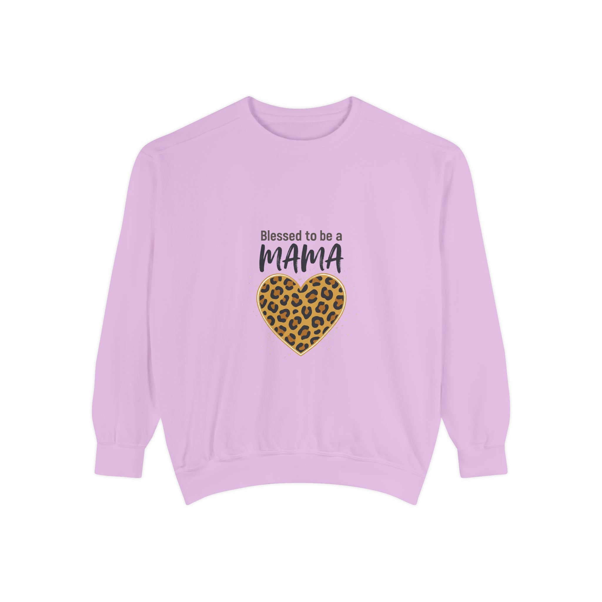 Blessed to Be a Mama Leopard Heart Sweatshirt