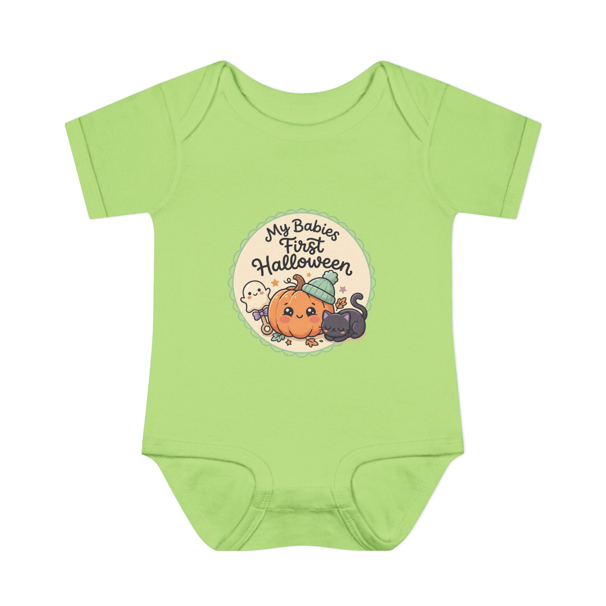 Infant Halloween Bodysuit — “My Baby's First Halloween” Cute Pumpkin & Ghosts