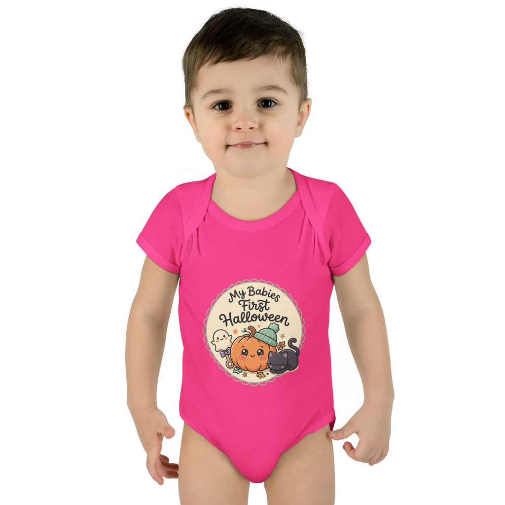 Infant Halloween Bodysuit — “My Baby's First Halloween” Cute Pumpkin & Ghosts