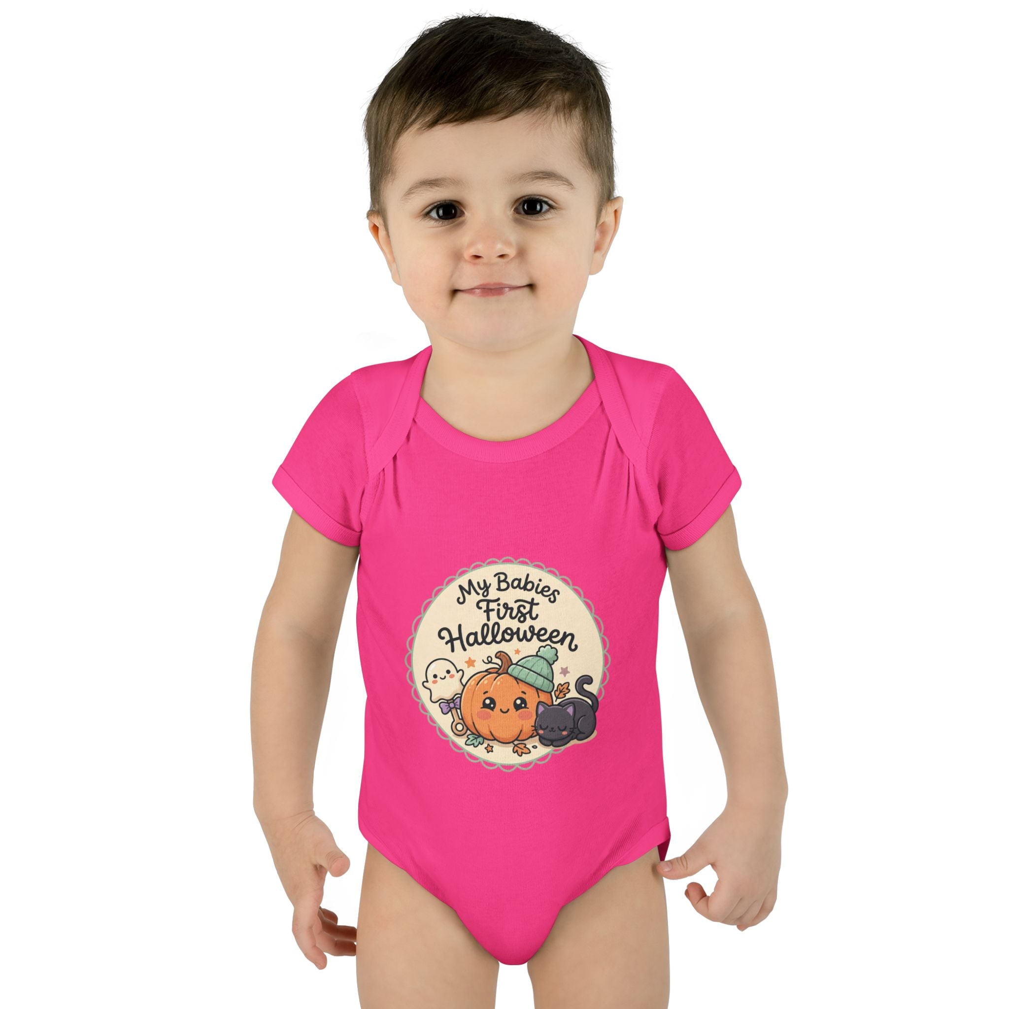 Infant Halloween Bodysuit — “My Baby's First Halloween” Cute Pumpkin & Ghosts