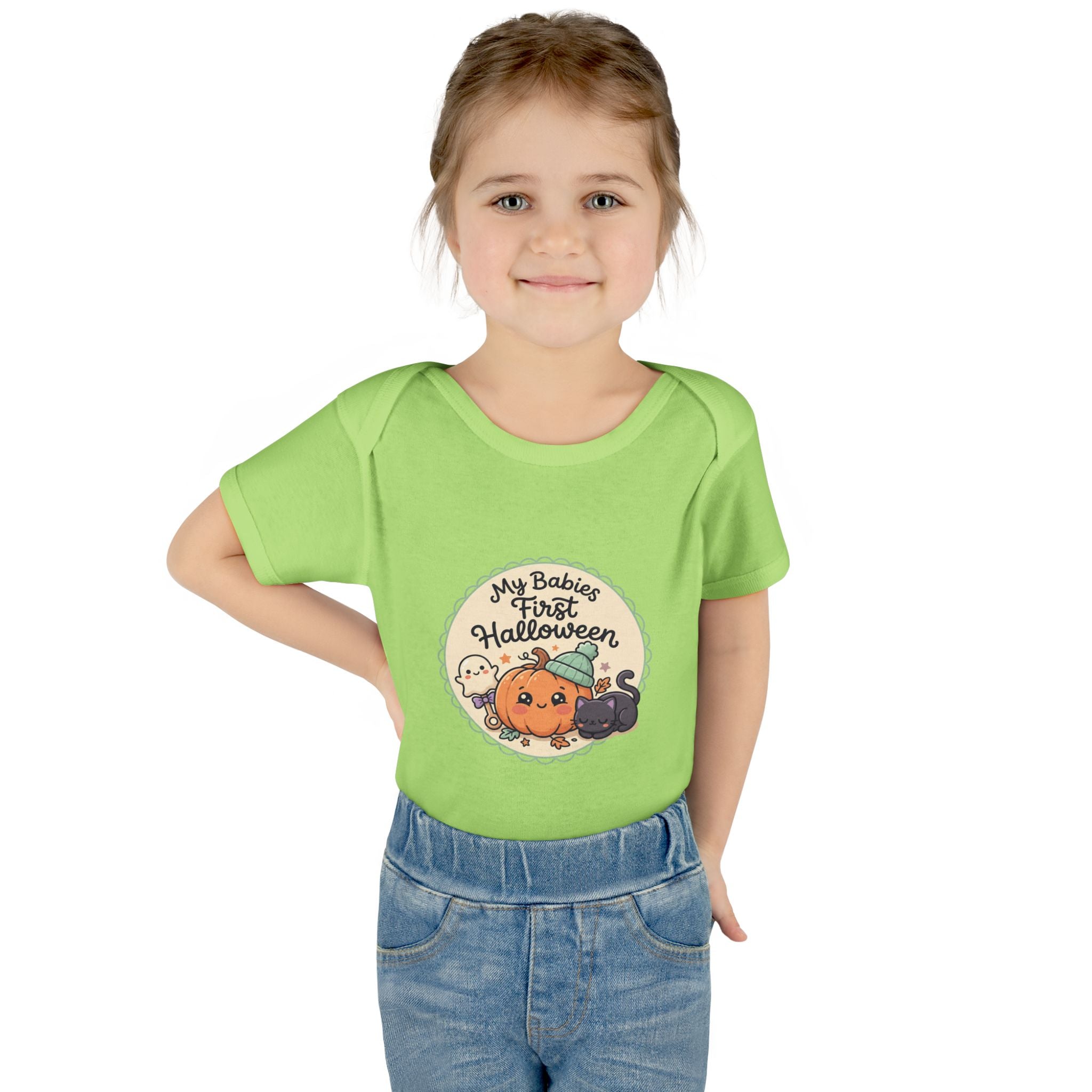 Infant Halloween Bodysuit — “My Baby's First Halloween” Cute Pumpkin & Ghosts