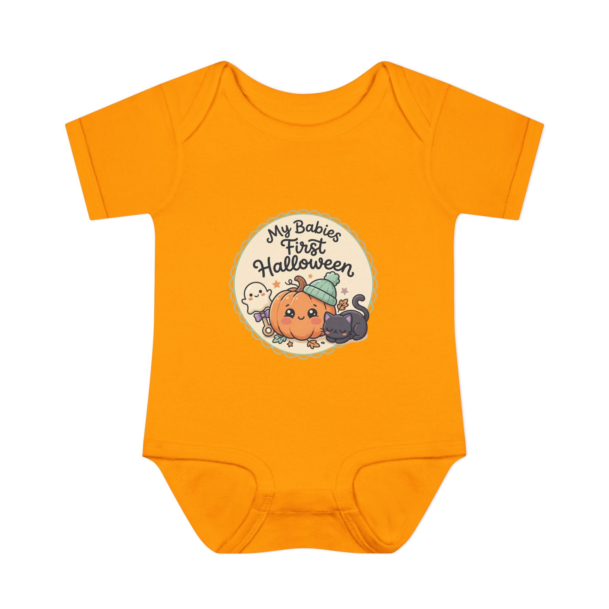 Infant Halloween Bodysuit — “My Baby's First Halloween” Cute Pumpkin & Ghosts