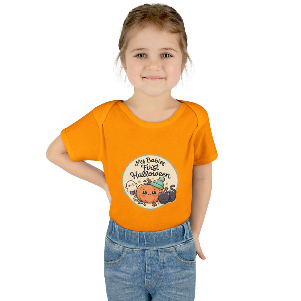 Infant Halloween Bodysuit — “My Baby's First Halloween” Cute Pumpkin & Ghosts