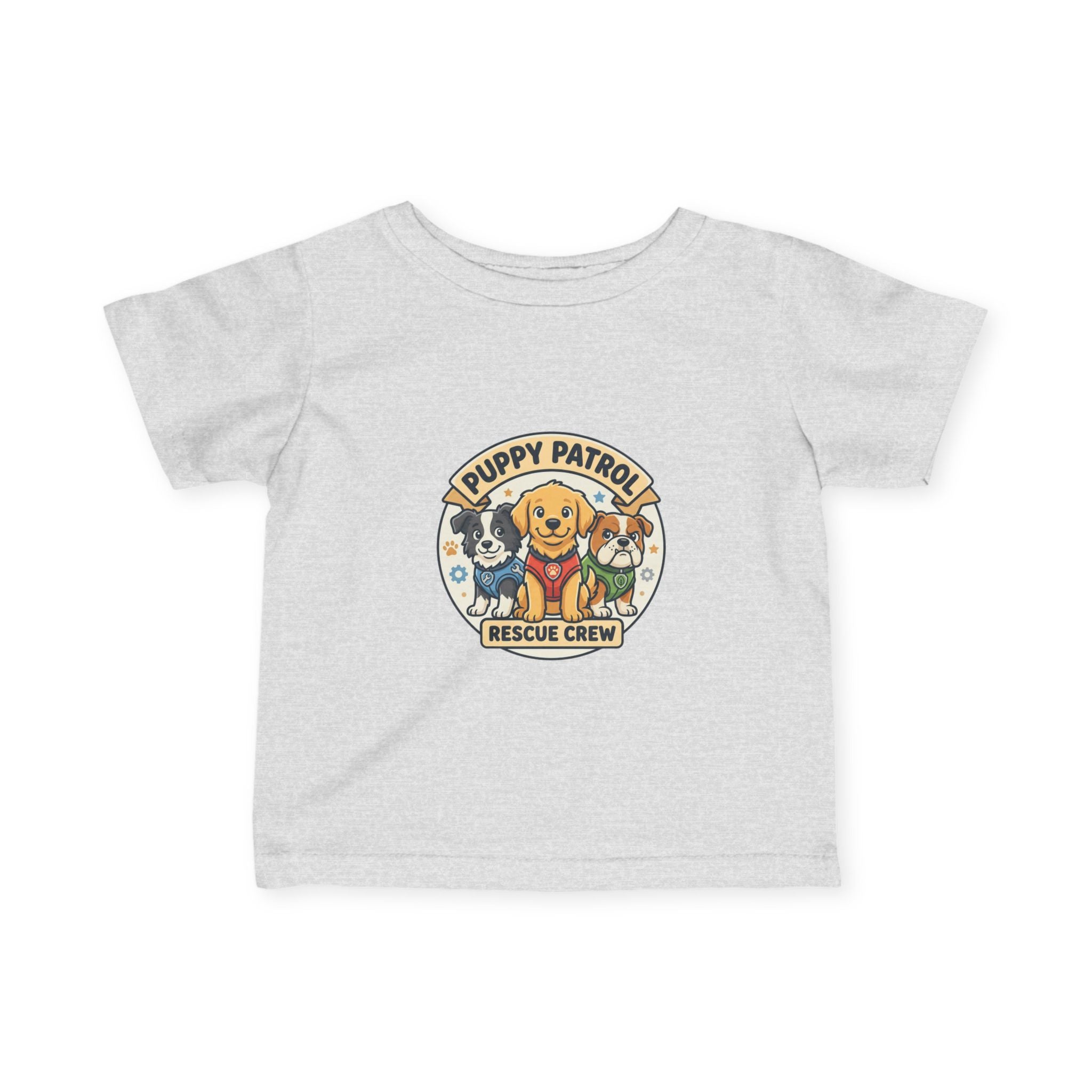 Infant Tee — "Puppy Patrol Rescue Crew" Cute Puppy Graphic Baby Shirt