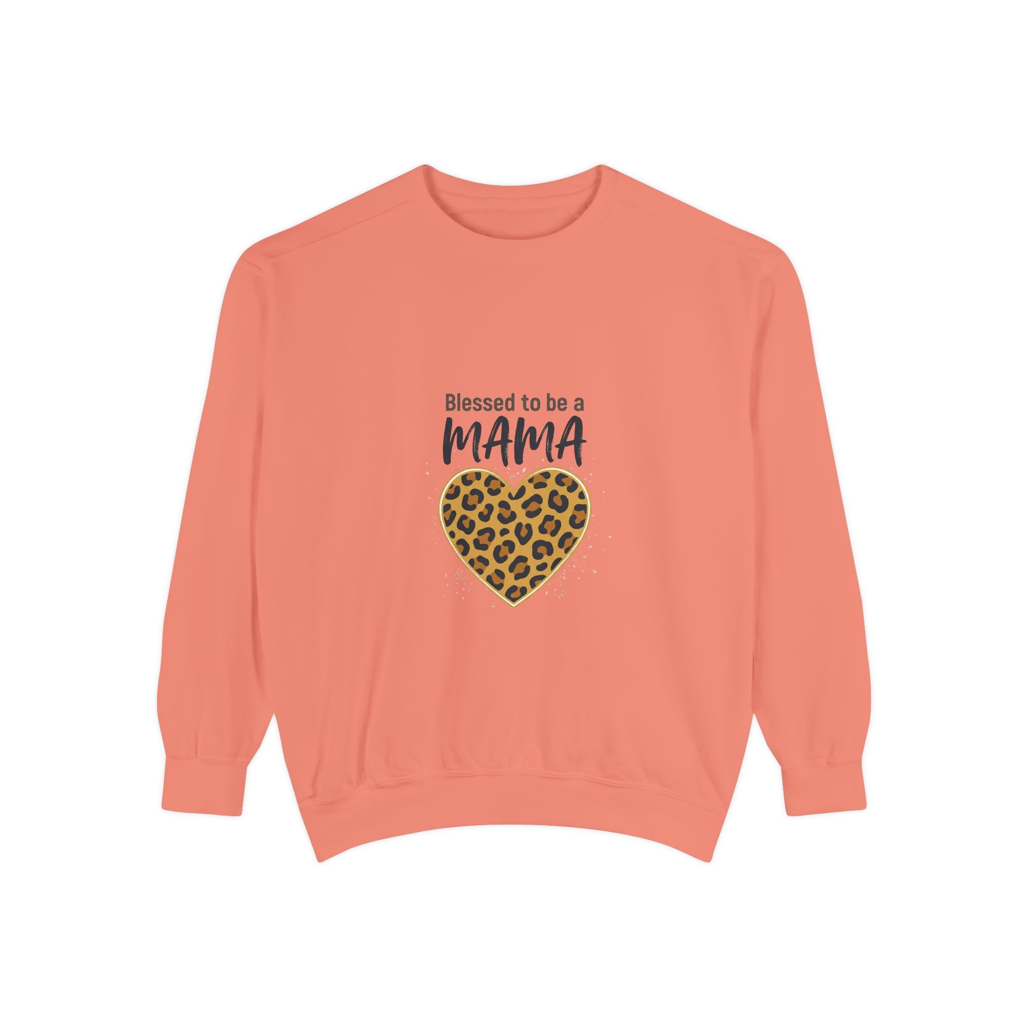 Blessed to Be a Mama Leopard Heart Sweatshirt