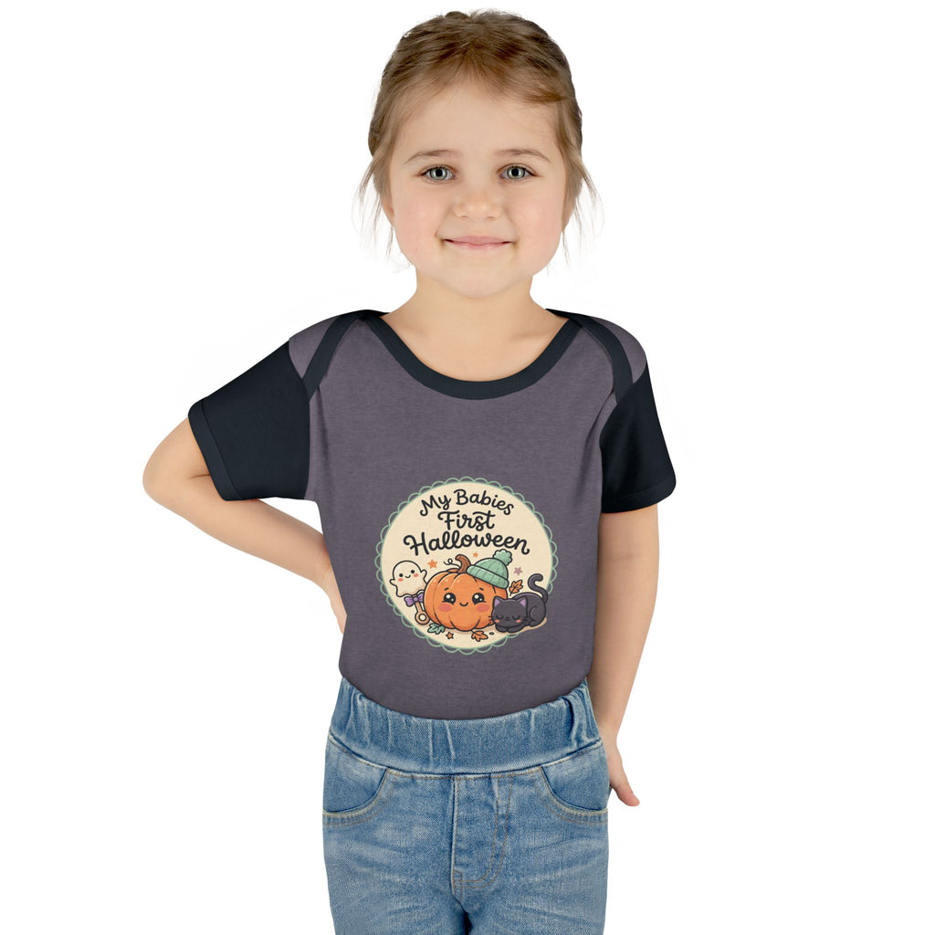 Infant Halloween Bodysuit — “My Baby's First Halloween” Cute Pumpkin & Ghosts