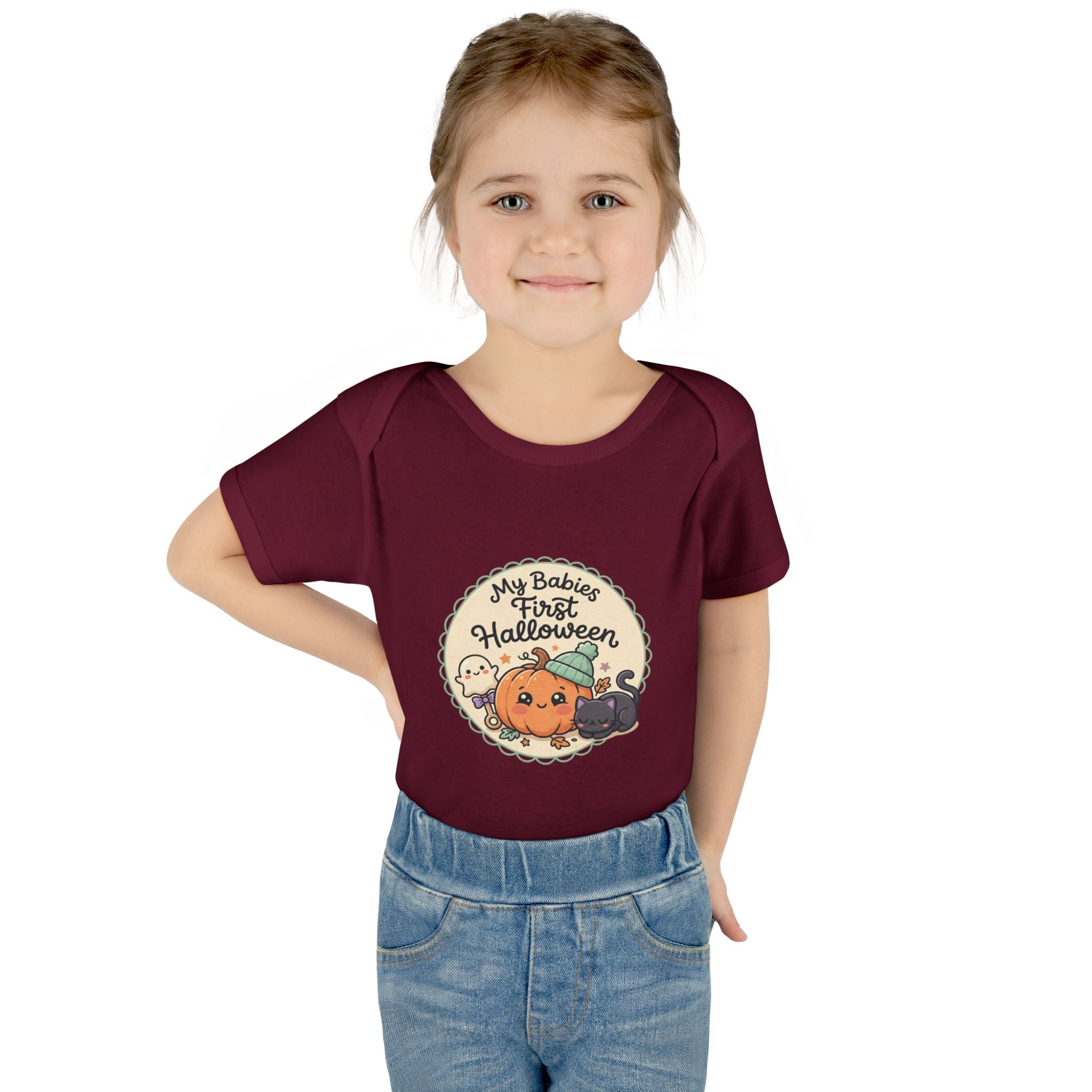 Infant Halloween Bodysuit — “My Baby's First Halloween” Cute Pumpkin & Ghosts