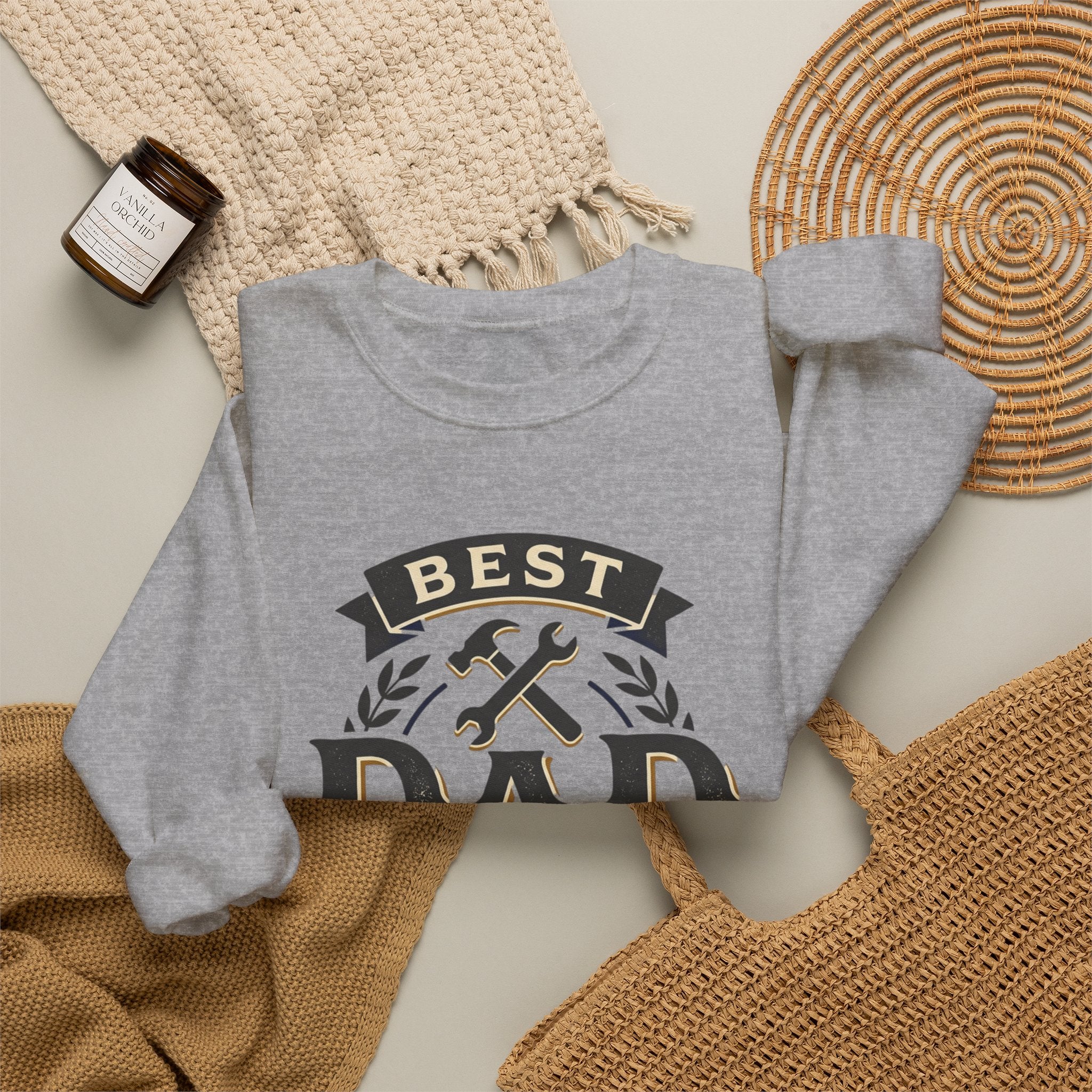Best Dad Ever Sweatshirt — "Lead with love, live with courage" Crewneck