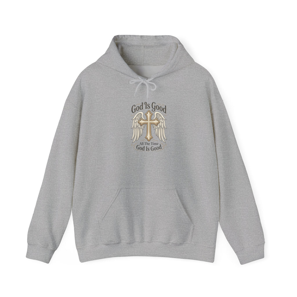 God Is Good Cross Hoodie — Christian Faith Inspirational Pullover