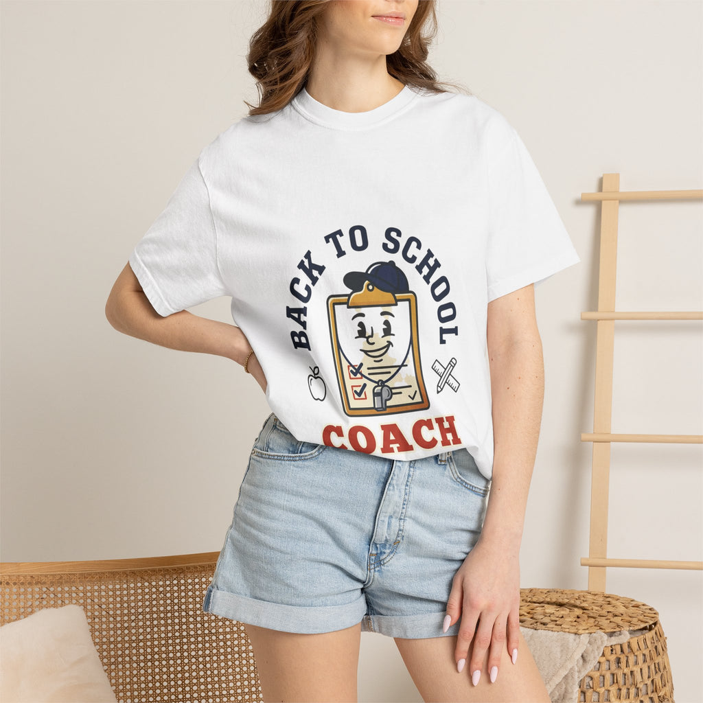 Back to School Coach T-Shirt — Retro School Clipboard Design