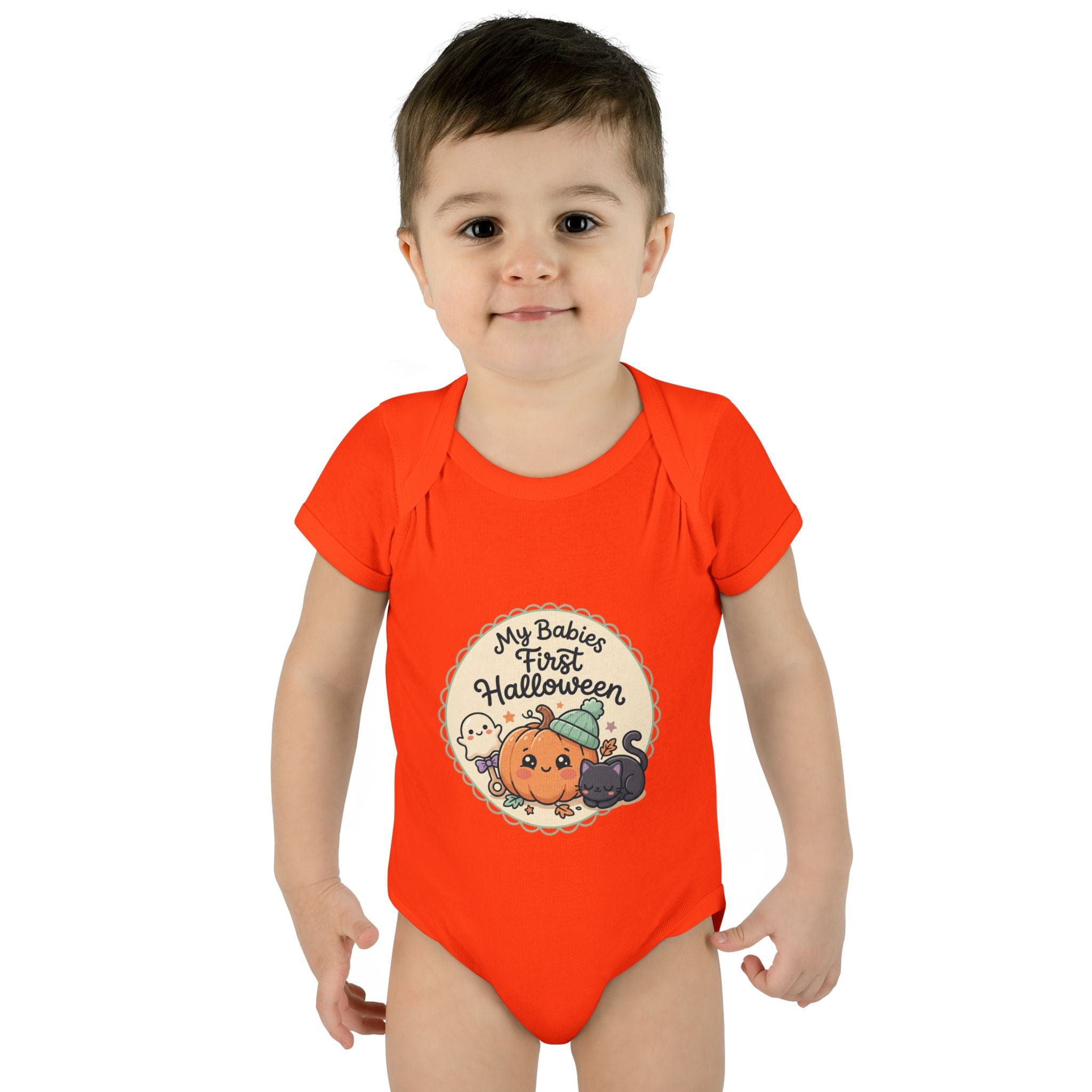 Infant Halloween Bodysuit — “My Baby's First Halloween” Cute Pumpkin & Ghosts