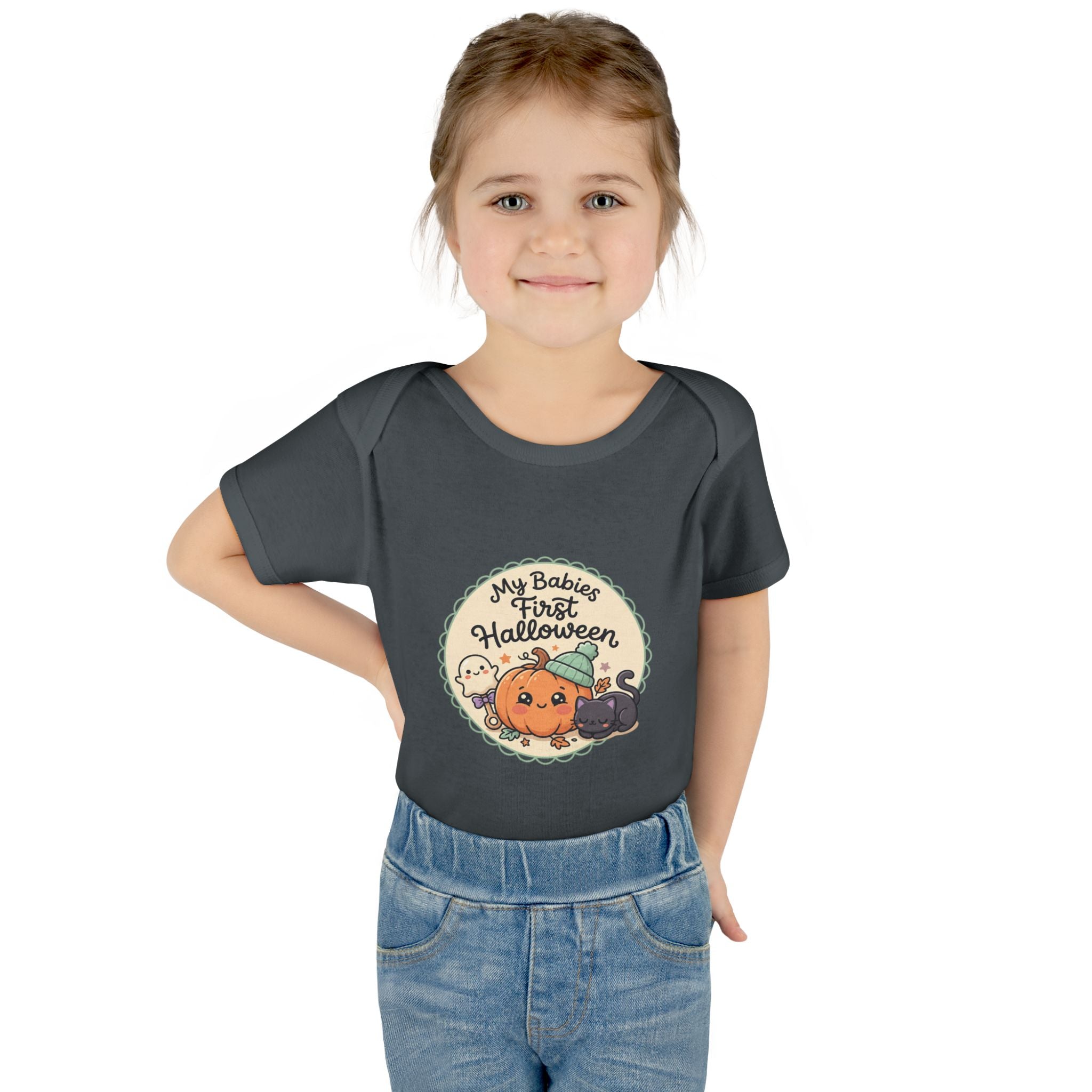 Infant Halloween Bodysuit — “My Baby's First Halloween” Cute Pumpkin & Ghosts