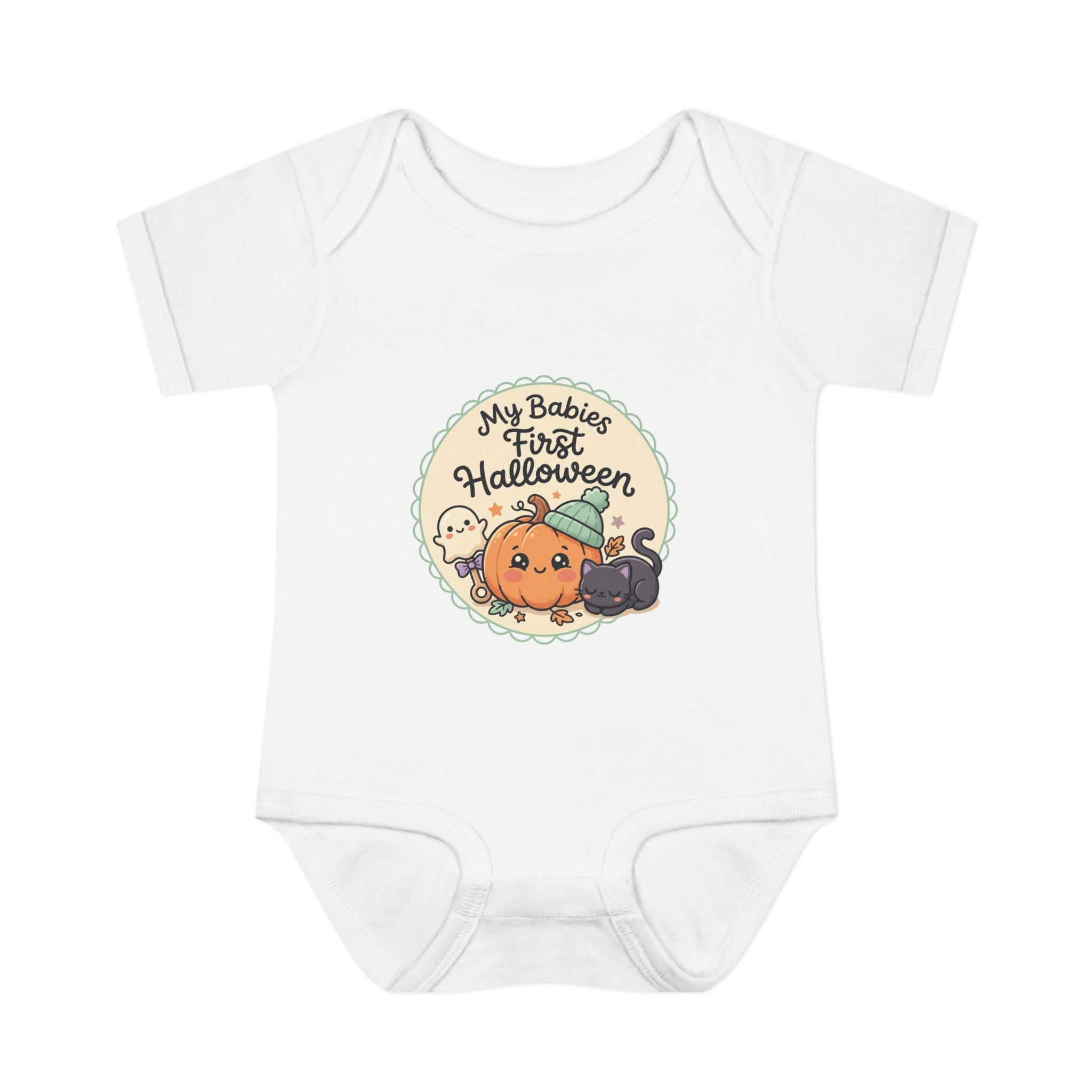 Infant Halloween Bodysuit — “My Baby's First Halloween” Cute Pumpkin & Ghosts
