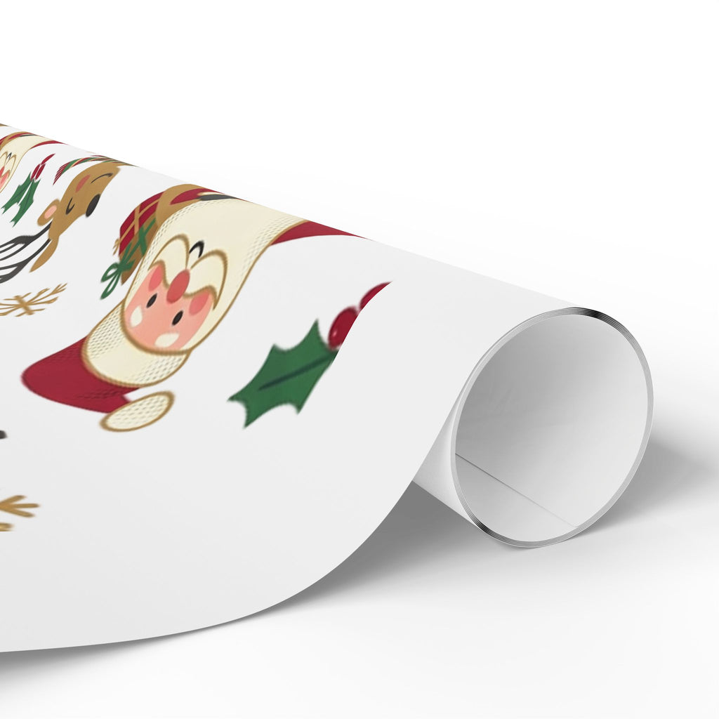 Christmas Santa & Reindeer Wrapping Paper — Festive Gift Wrap Roll