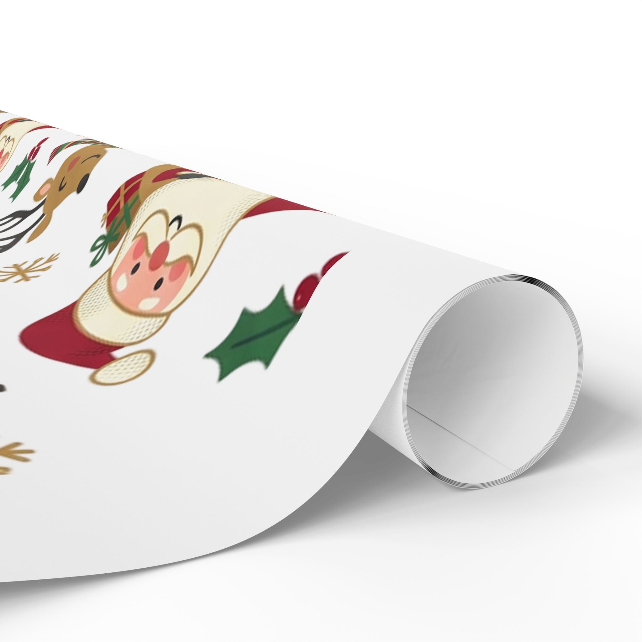 Christmas Santa & Reindeer Wrapping Paper — Festive Gift Wrap Roll